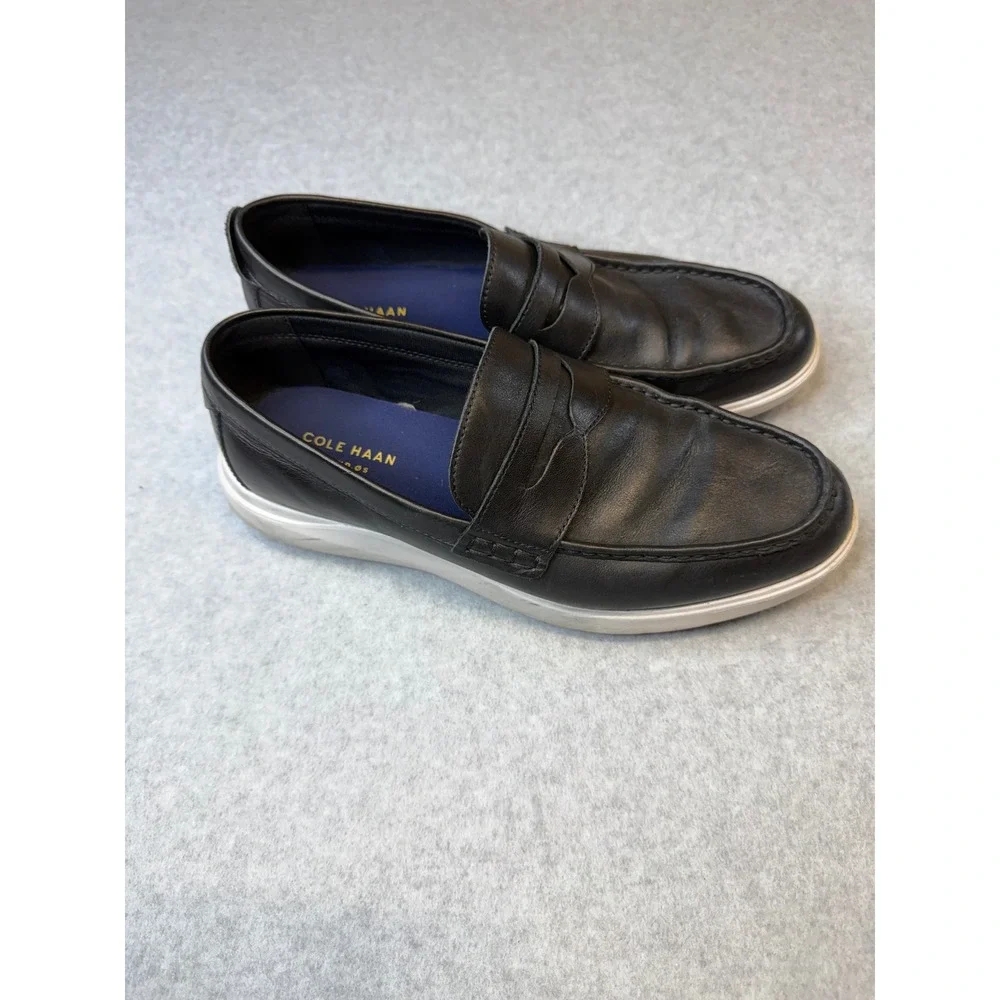 Cole Haan Grand OS Mens Black Leather Penny Loafers C30474 Shoes Size 11